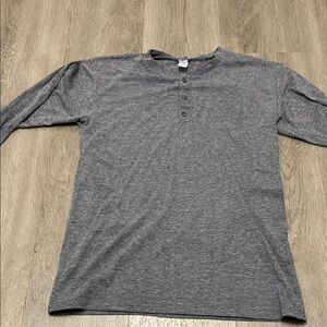 Gray Henley Men's Shirt